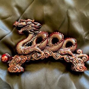 Red Feng Shui Dragon Statue
